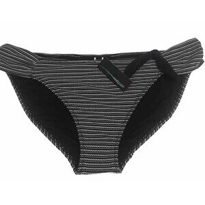Marie Meili Women’s Bikini Bottom Size XXL Striped Black & White Color